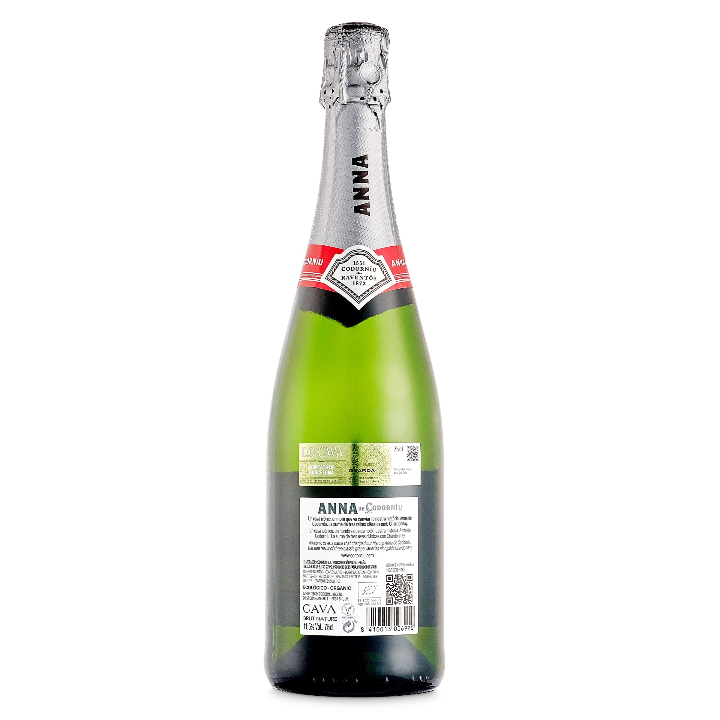 Cava brut nature Anna Codorníu 75 cl