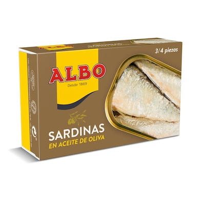 Sardinas en aceite de oliva Albo lata 85 g-0