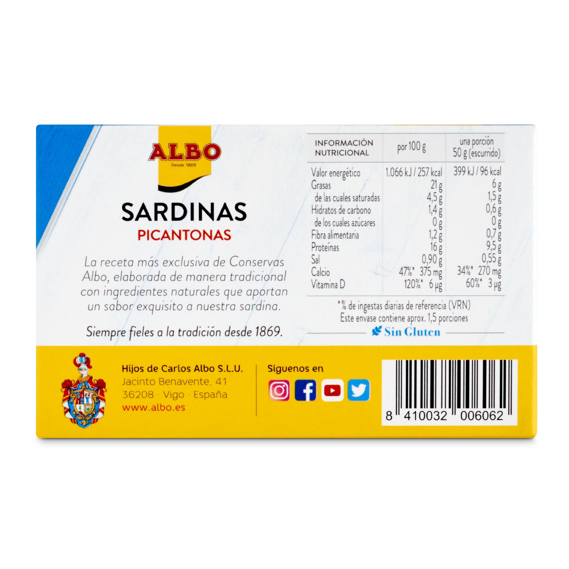 Sardinas picantes Albo 85 g