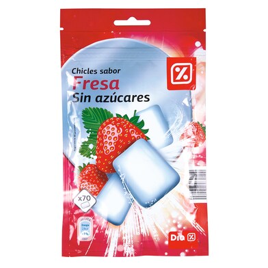 Chicles sabor fresa sin azúcar Dia bolsa 98 g-0 Chicles sabor fresa sin azúcar Dia bolsa 98 g-0