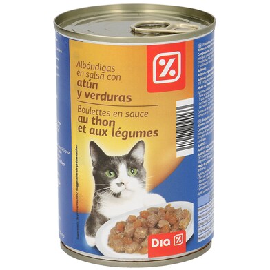 Alimento para gatos albondigas atun verdura Dia lata 400 g-0