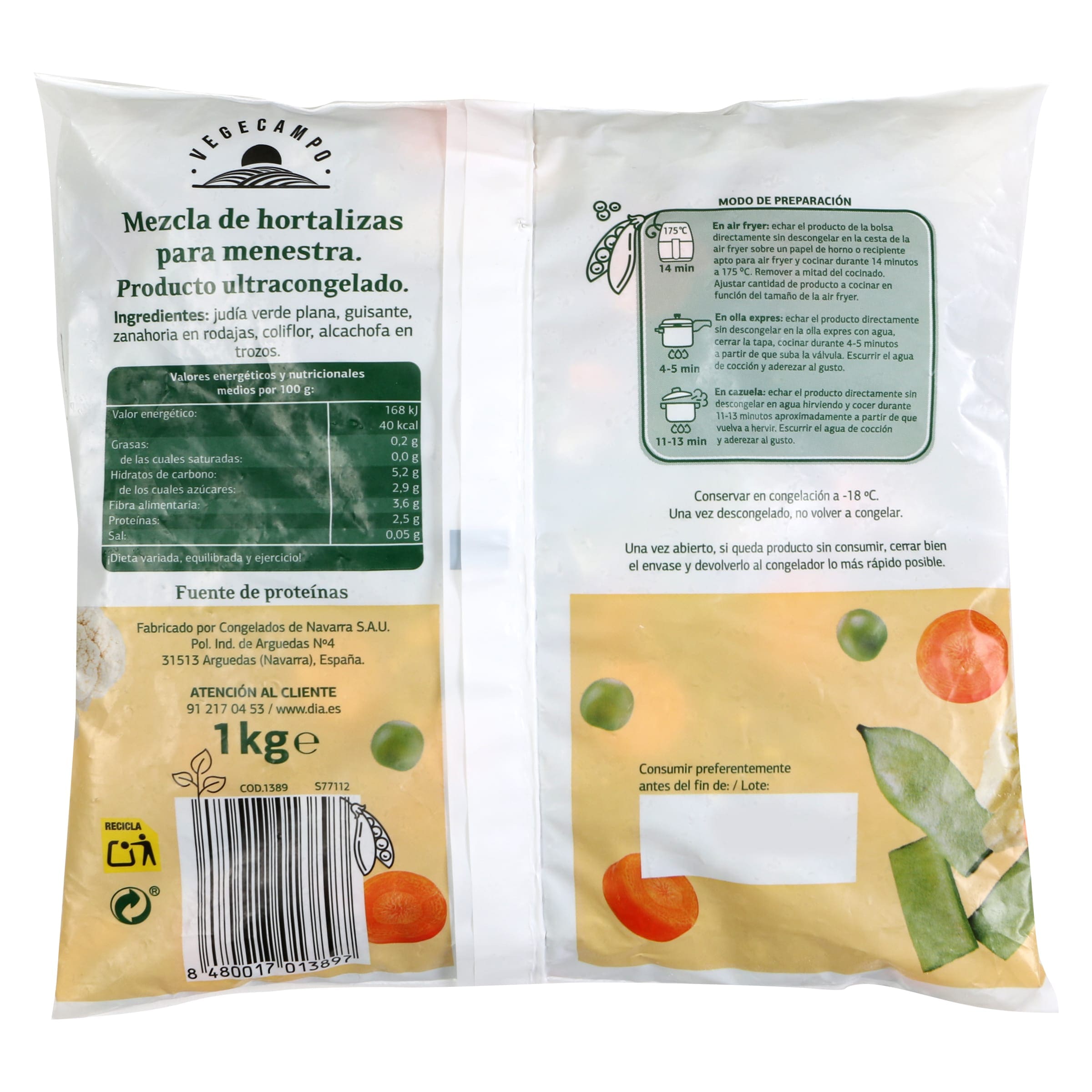 Menestra de verduras Dia Vegecampo 1 Kg