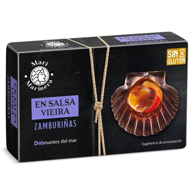 Zamburiñas en salsa vieira Mari Marinera de Dia lata 65 g-0