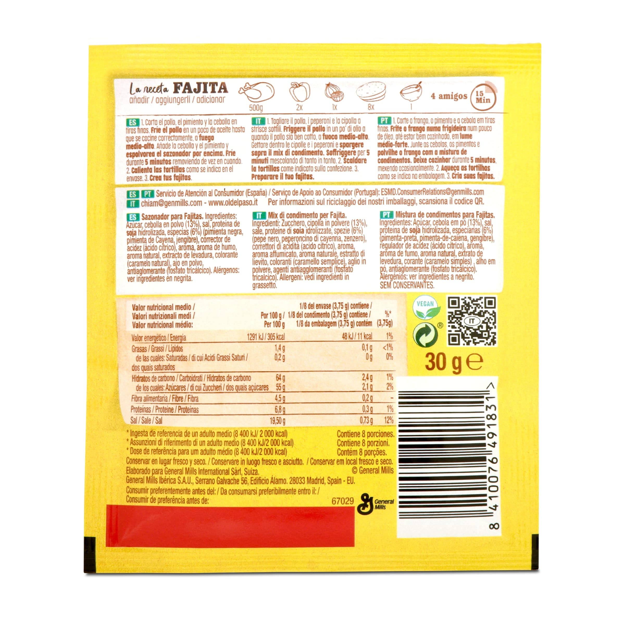 Sazonador para fajitas Old El Paso 30 g