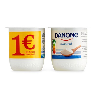 Yogur natural DANONE  4 unidades PACK 480 GR-1