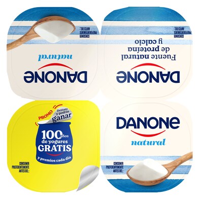 Yogur natural DANONE 4 unidades PACK 480 GR-1 Yogur natural DANONE 4 unidades PACK 480 GR-1