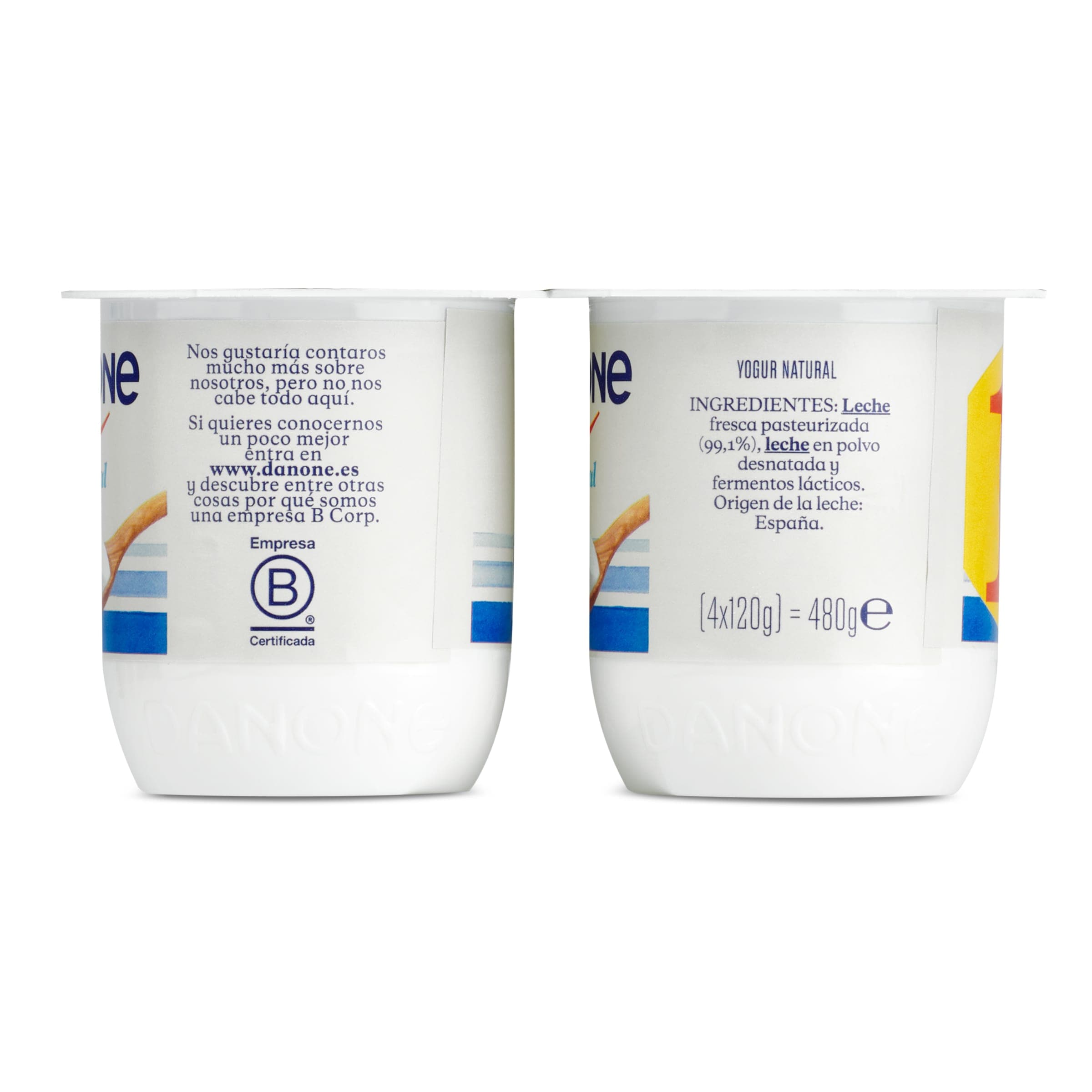 Yogur natural Danone 4 x 120 g