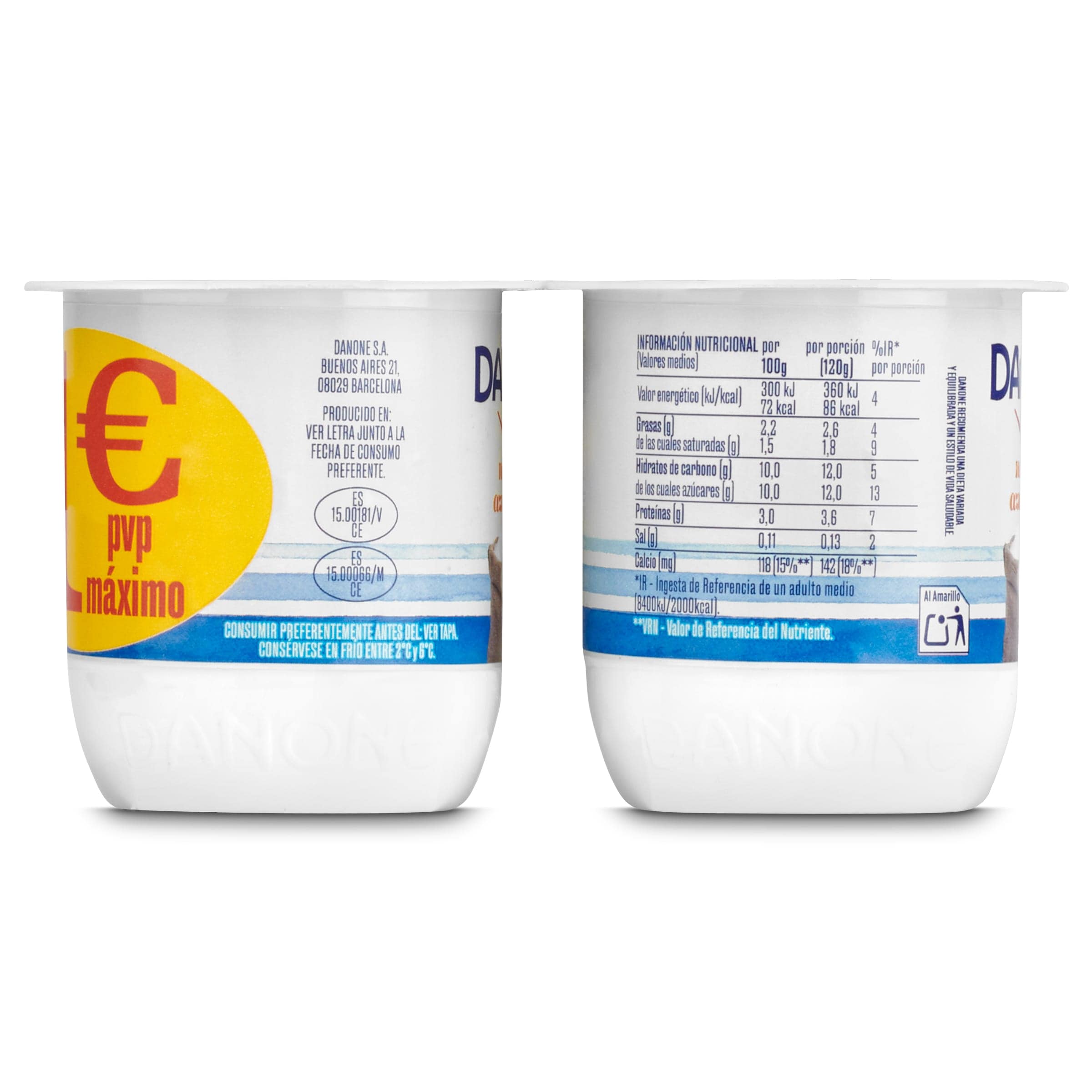 Yogur natural azucarado Danone 4 x 120 g