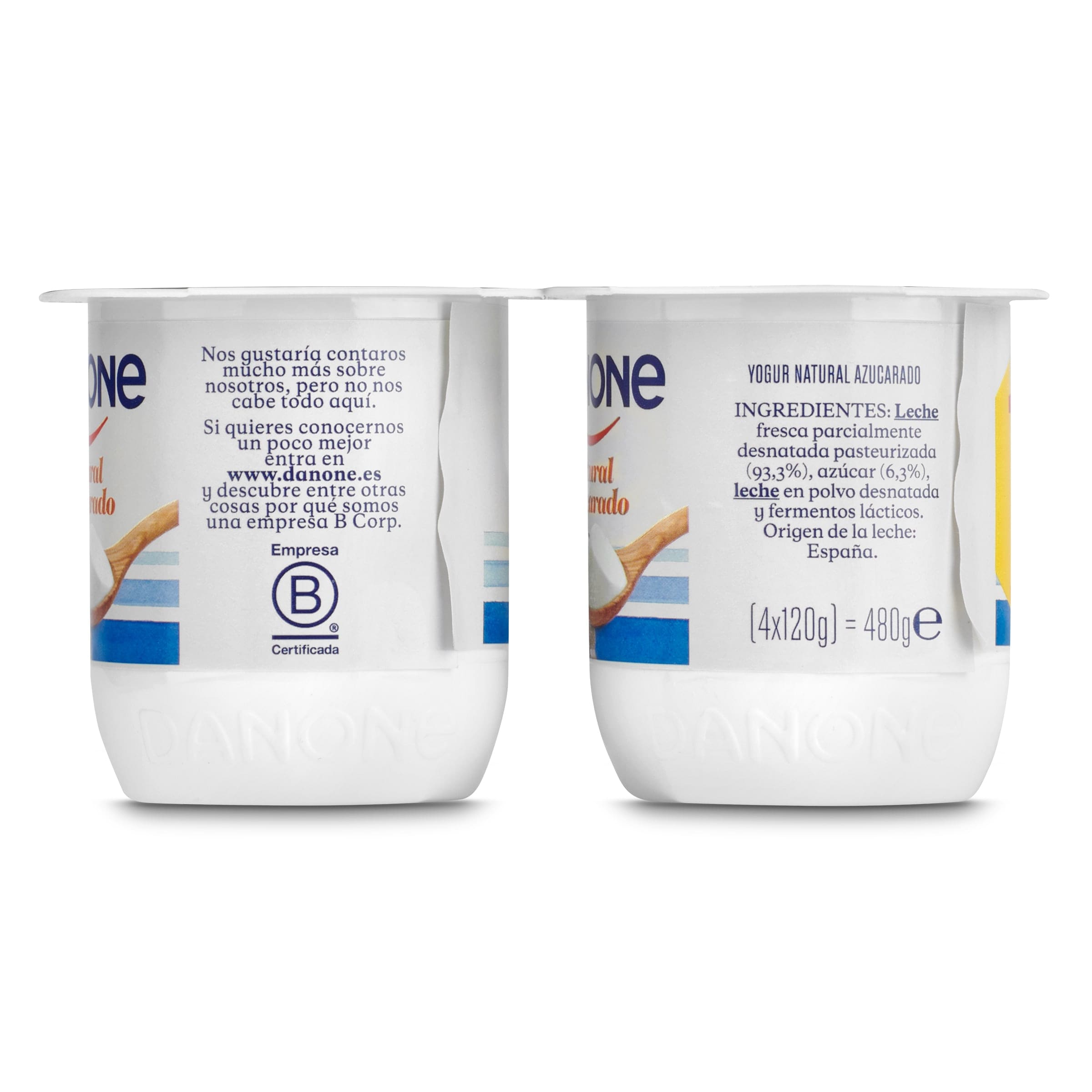 Yogur natural azucarado Danone 4 x 120 g