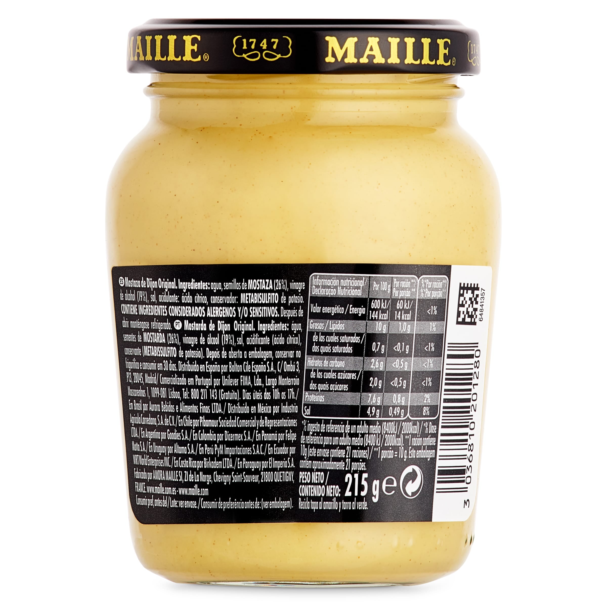 Mostaza Dijon original Maille 215 g