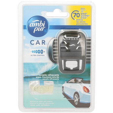Ambientador para coche torrente refrescante aparato + recambio Ambipur blister 1 unidad-0 Ambientador para coche torrente refrescante aparato + recambio Ambipur blister 1 unidad-0