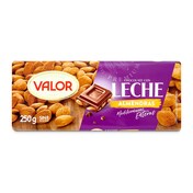 Chocolate con leche con almendras enteras Valor 250 g