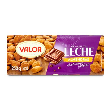 Chocolate con leche con almendras enteras Valor 250 g-0