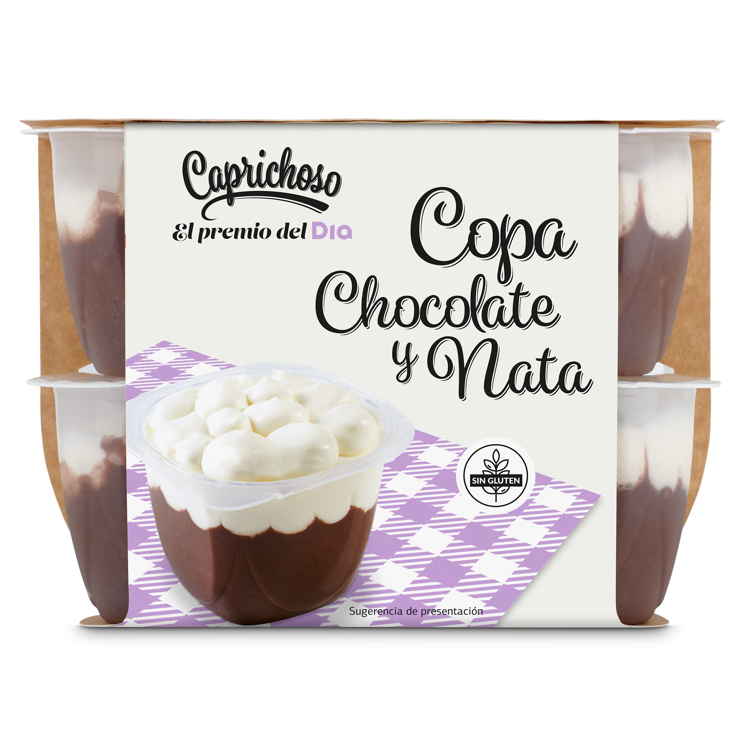 Copa de chocolate y nata Dia Caprichoso 4 x 115 g