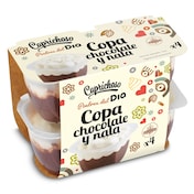 Copa de chocolate y nata CAPRICHOSO 4 unidades PACK 460 GR