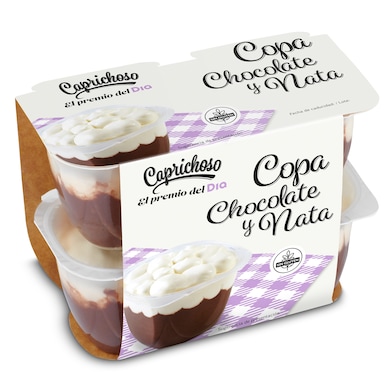 Copa de chocolate y nata Caprichoso Dia pack 4 x 115 g-0