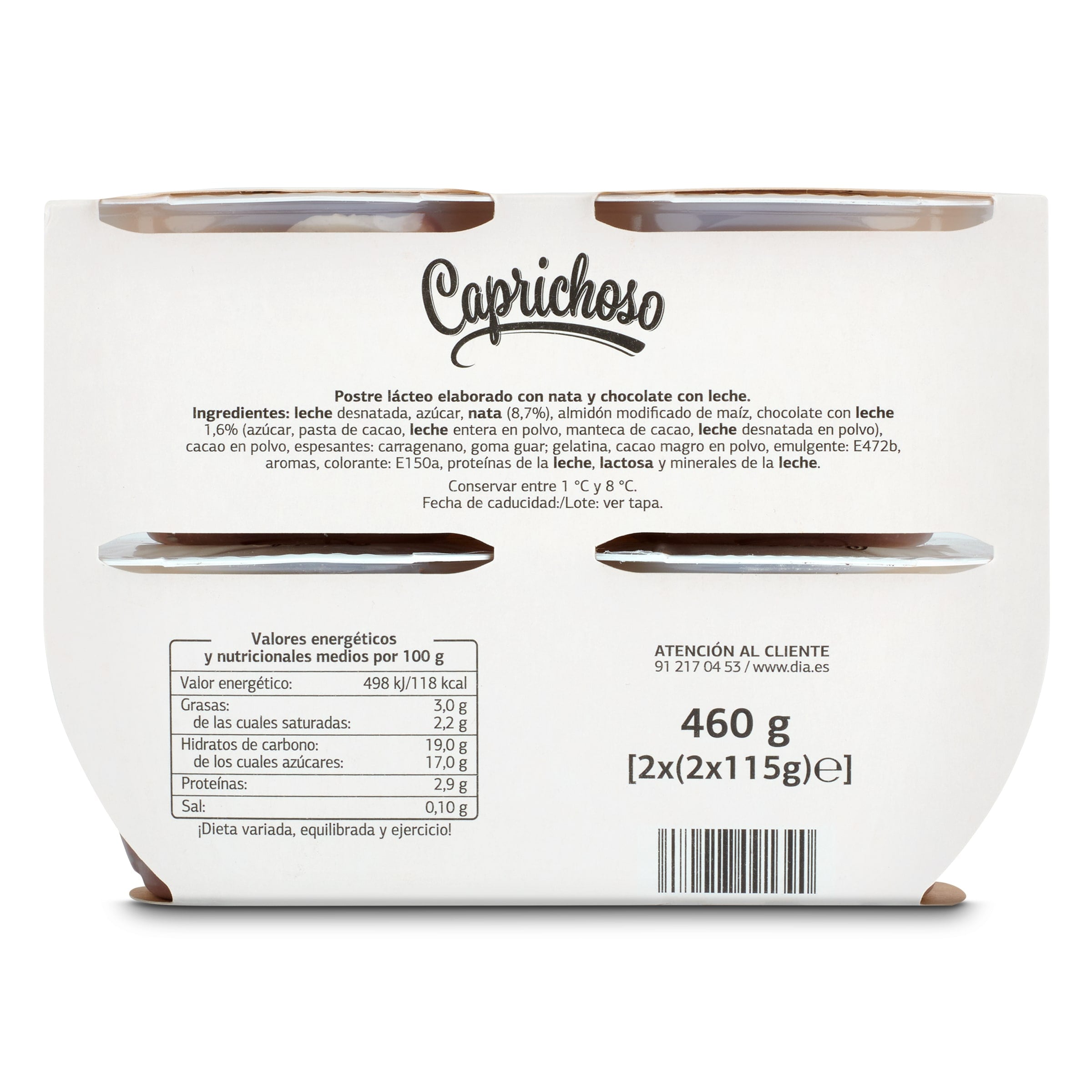 Copa de chocolate y nata Dia Caprichoso 4 x 115 g