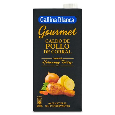 Caldo de pollo de corral 100% natural GALLINA BLANCA BRIK 1 LT-1 Caldo de pollo de corral 100% natural GALLINA BLANCA BRIK 1 LT-1