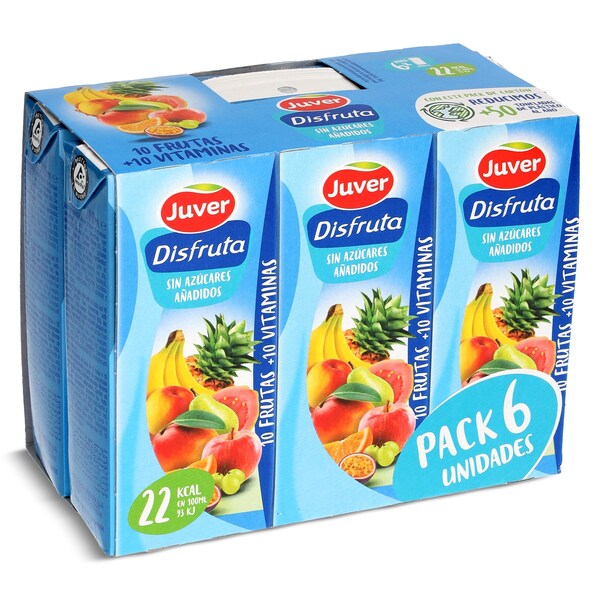 Néctar 10 Frutas con 10 Vitaminas Disfruta Pack 6x200 Ml.