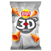 Conos de maíz con sabor a queso y bacon Lay's 3D's bolsa 33 g