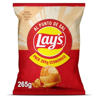 Patatas fritas al punto de sal Lay's bolsa 265 g-0