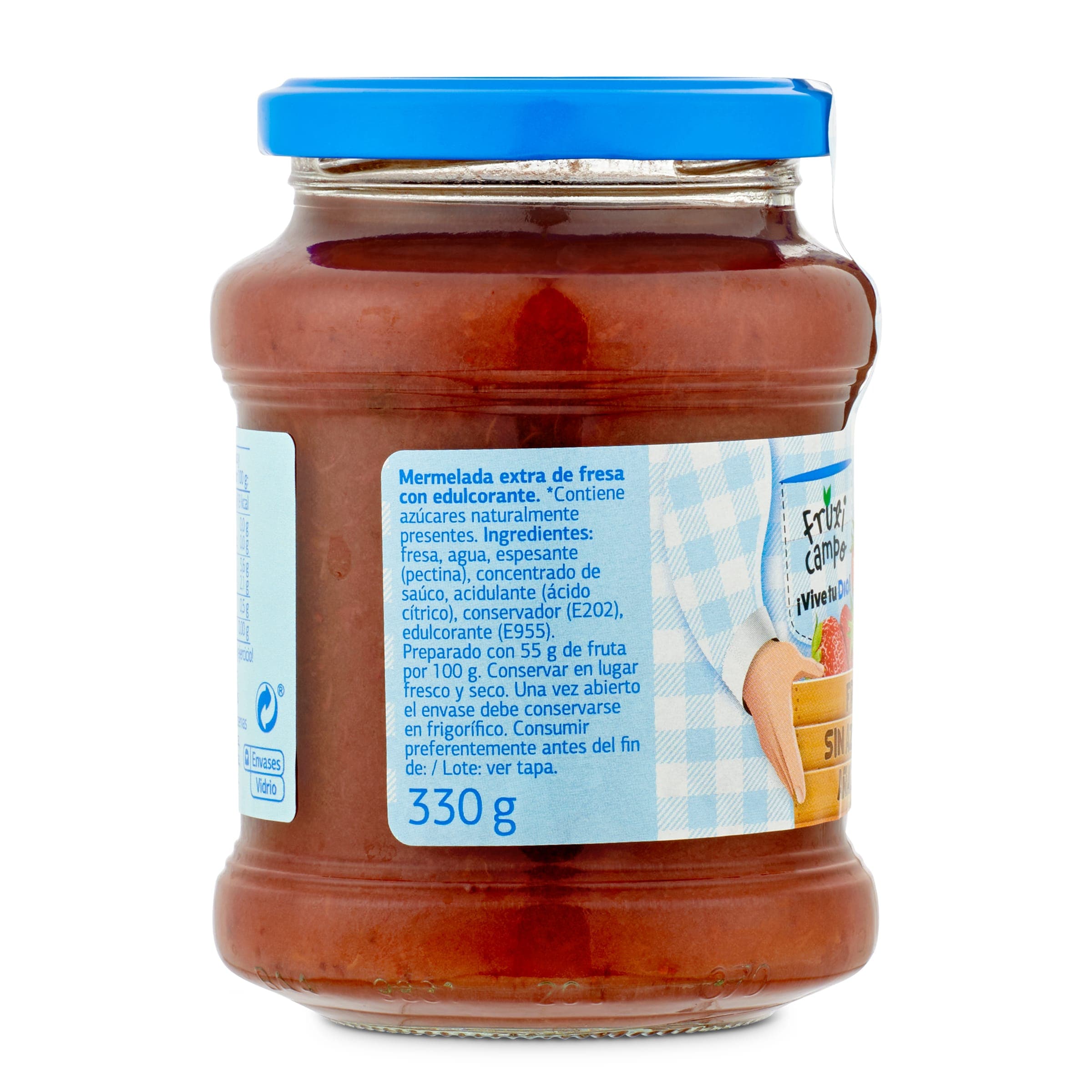 Mermelada de fresa 0% sin azúcares añadidos Dia Fruticampo 330 g