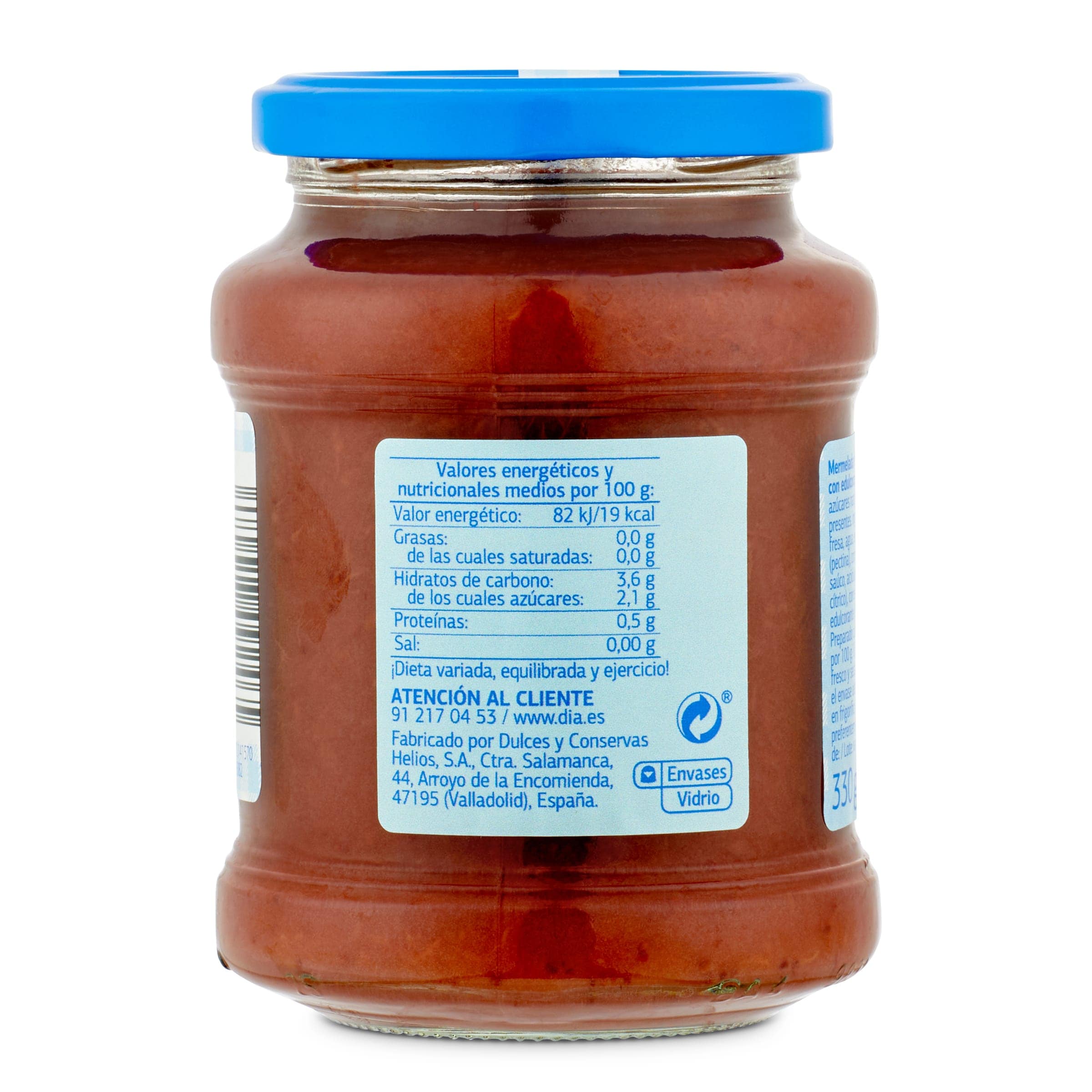 Mermelada de fresa 0% sin azúcares añadidos Dia Fruticampo 330 g