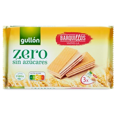 Barquillos de vainilla sin azúcares Gullón bolsa 180 g-0