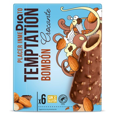 Helado bombón crocante 6 unidades TEMPTATION ESTUCHE 378 GR-1 Helado bombón crocante 6 unidades TEMPTATION ESTUCHE 378 GR-1