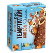 Helado bombón crocante 6 unidades Temptation de Dia estuche 378 g