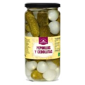 Pepinillos y cebollitas Vegecampo frasco 380 g