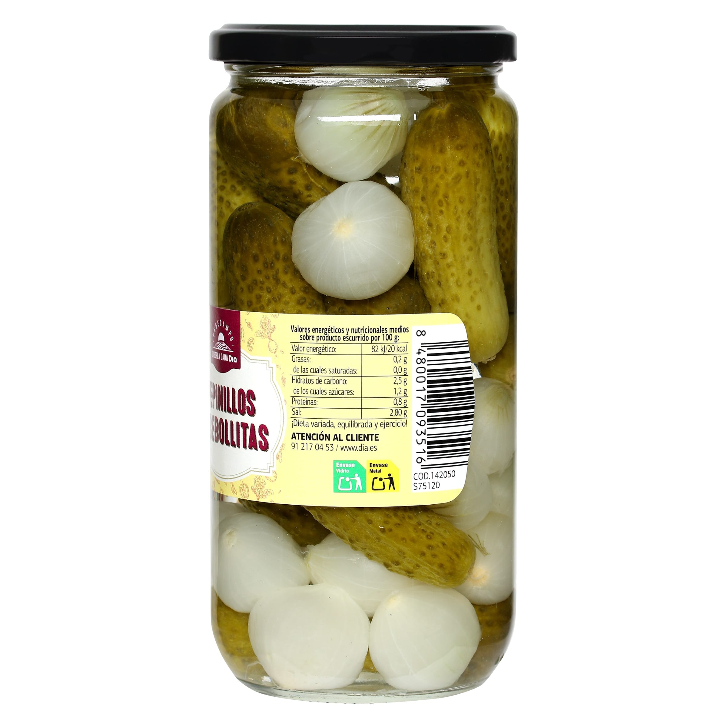 Pepinillos y cebollitas Dia Vegecampo 380 g