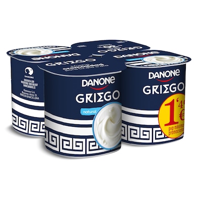 Yogur griego natural Danone vaso 440 g-0