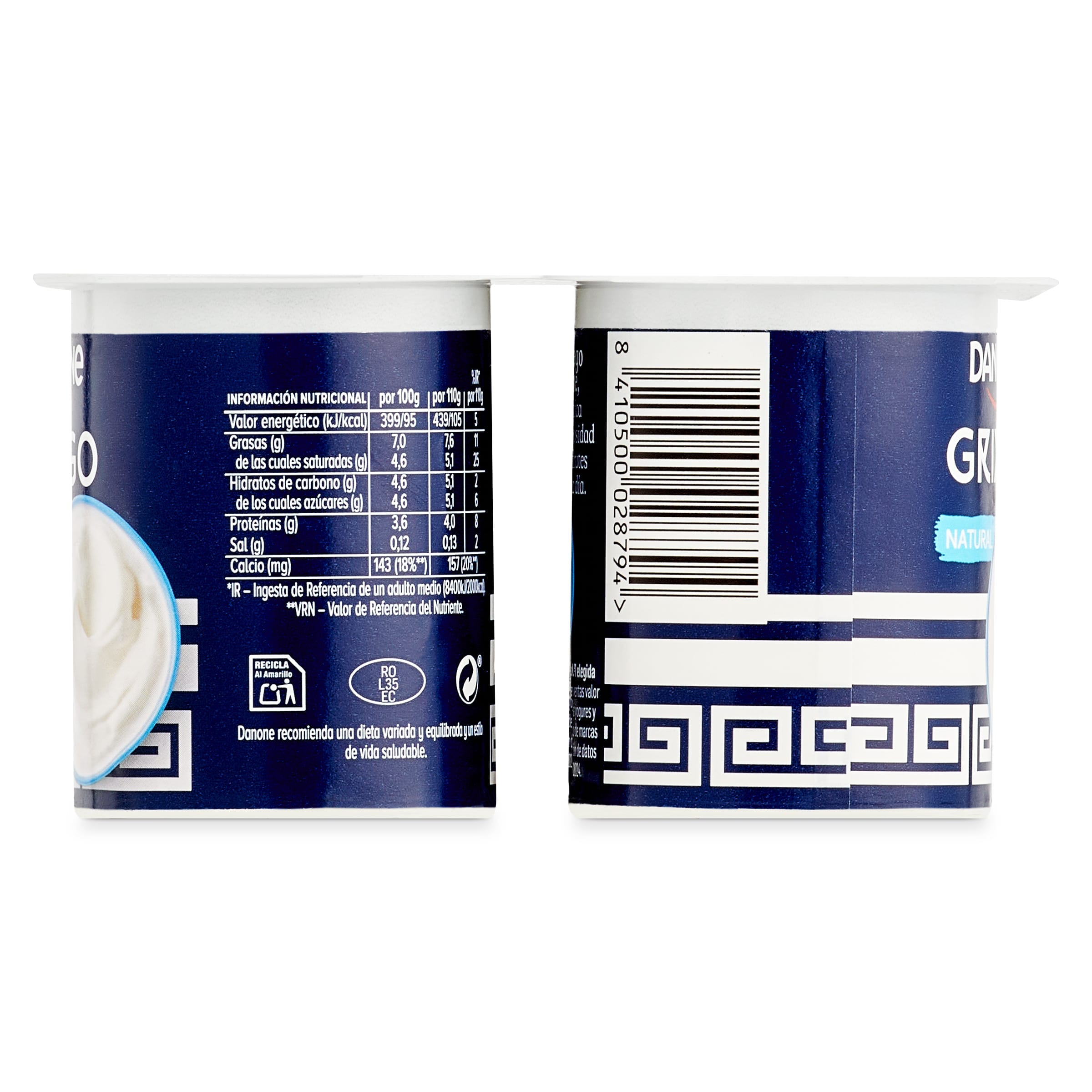 Yogur griego natural Danone 4 x 110 g