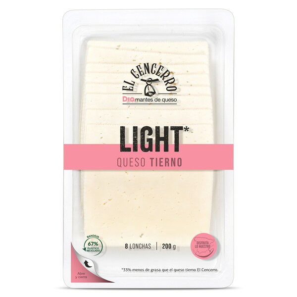 Queso Tierno Light Lonchas Dia Envase 200 Gr.