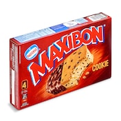 Helado de vainilla con trozos de chocolate y cookies 4 unidades Nestlé Maxibon caja 360 g