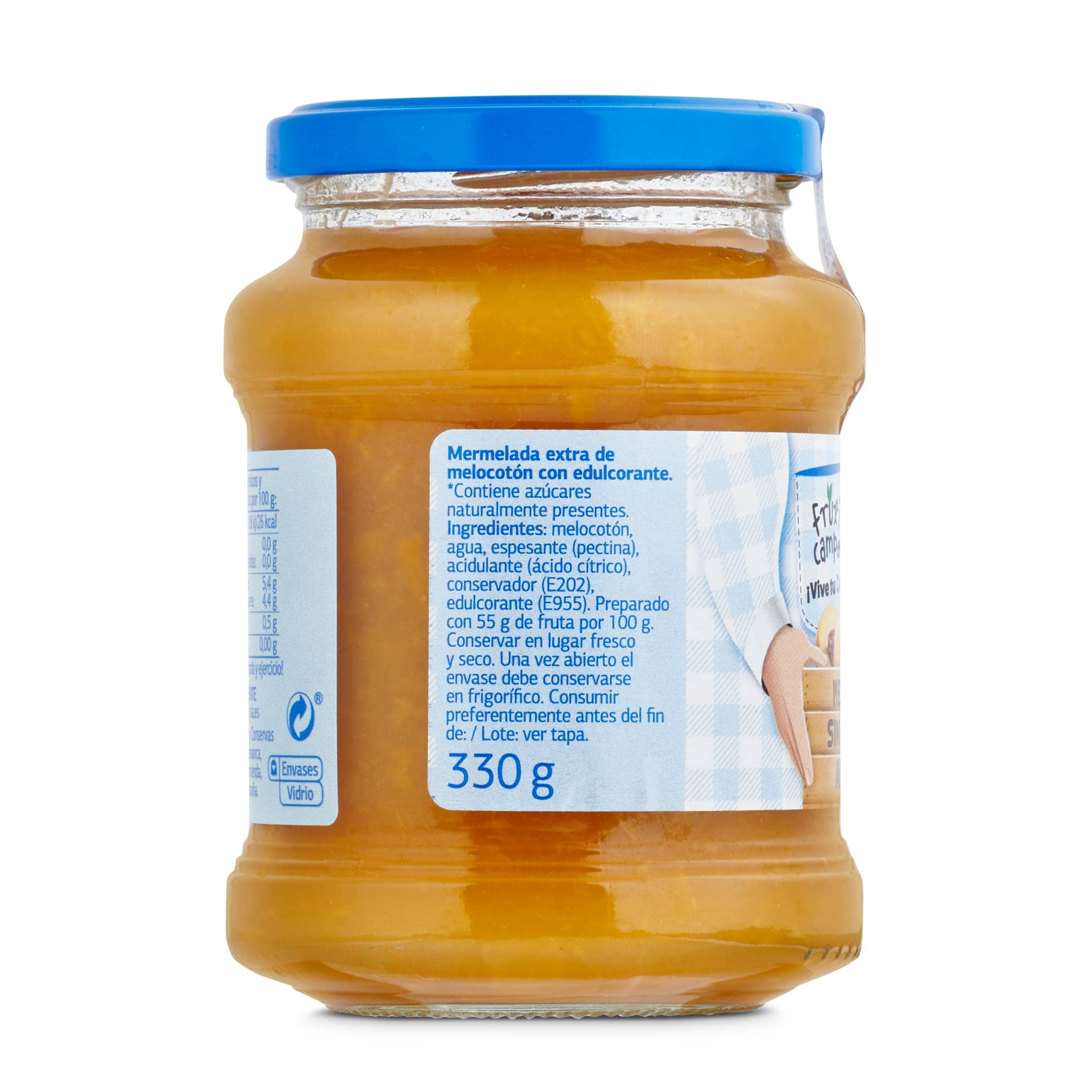 Mermelada de melocotón 0% sin azúcares añadidos Dia Fruticampo 330 g