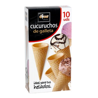 Cucuruchos de galleta Dicar caja 100 g-0 Cucuruchos de galleta Dicar caja 100 g-0
