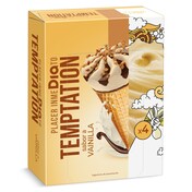 Helado cono de vainilla 4 unidades Temptation de Dia caja 272 g