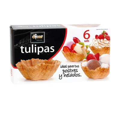Tulipas para helado Dicar caja 75 g-0 Tulipas para helado Dicar caja 75 g-0