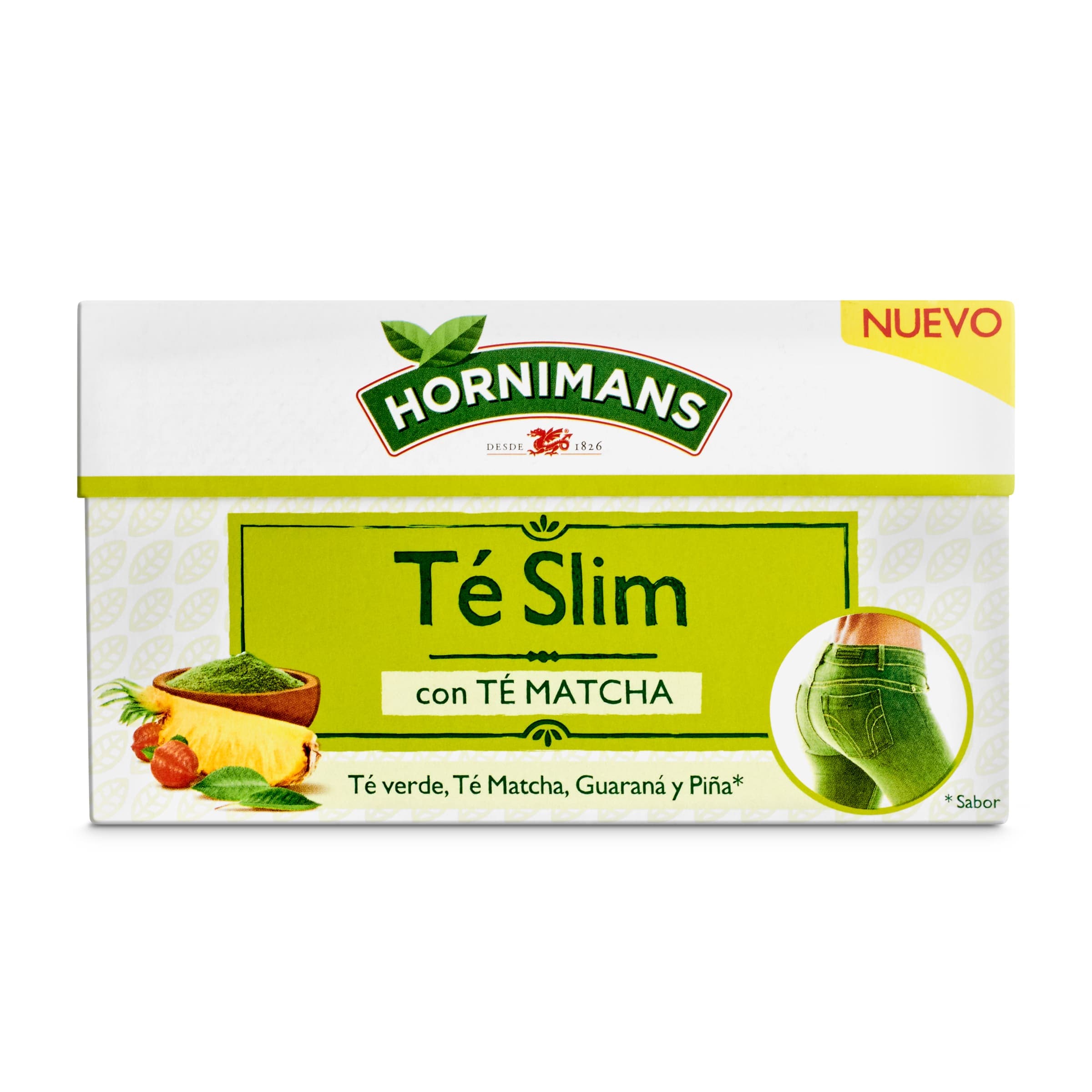 Té Slim con té verde, té matcha, guaraná y sabor a piña estuche 20 bolsitas  · HORNIMANS · Supermercado El Corte Inglés El Corte Inglés