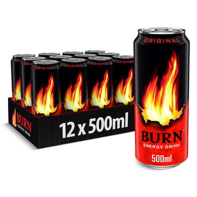 Bebida energética original Burn pack 12 x 500 ml-0 Bebida energética original Burn pack 12 x 500 ml-0