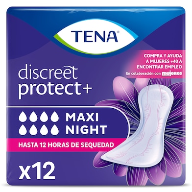 Compresas de incontinencia maxi night Tena bolsa 12 unidades-0