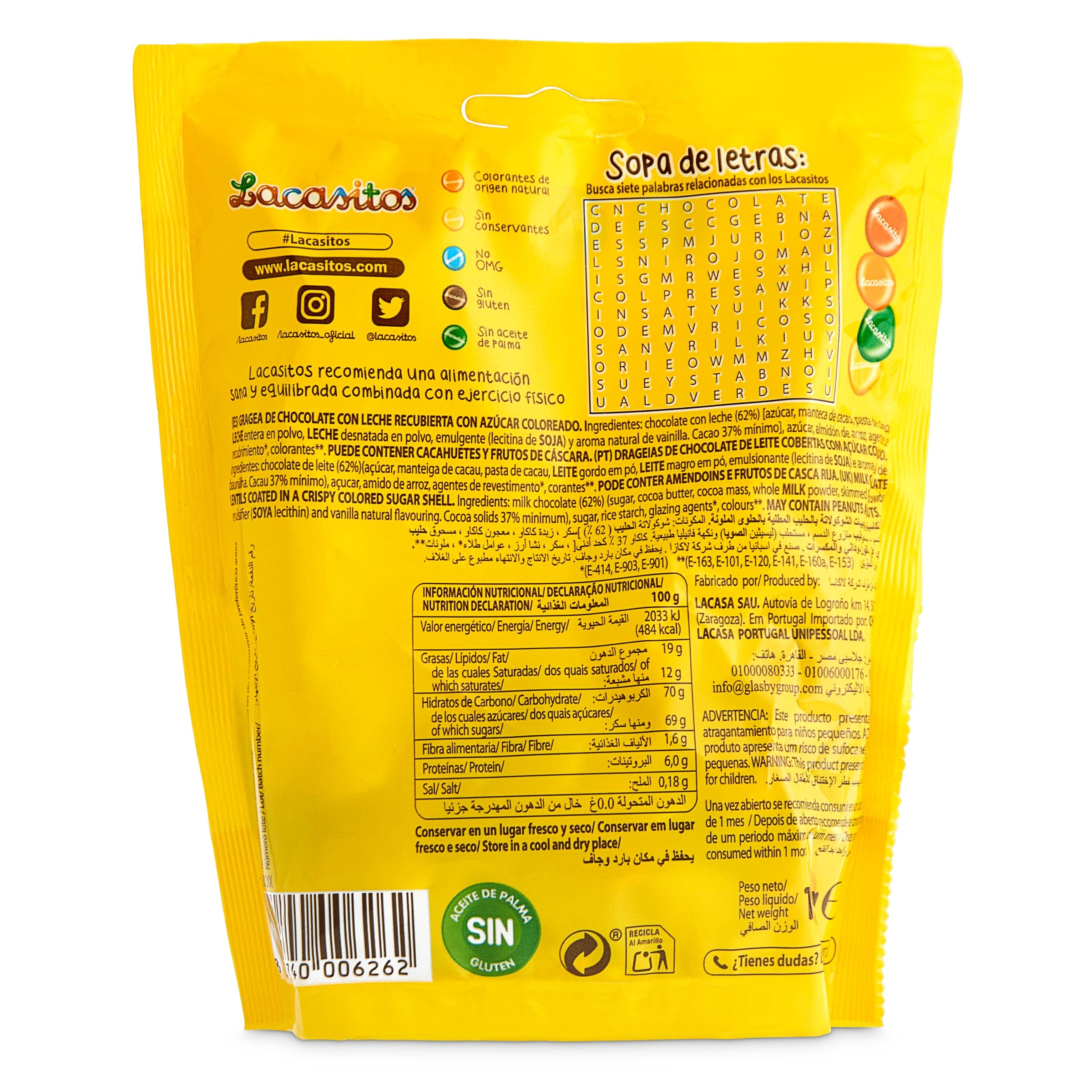 Grageas de chocolate con leche Lacasitos 190 g
