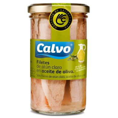 Atún claro en aceite de oliva Calvo lata 163 g-0