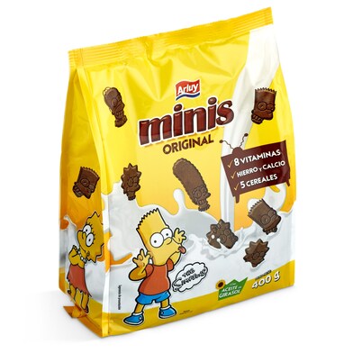 Mini galletas chocolateadas con vitaminas Arluy bolsa 500 g-0 Mini galletas chocolateadas con vitaminas Arluy bolsa 500 g-0