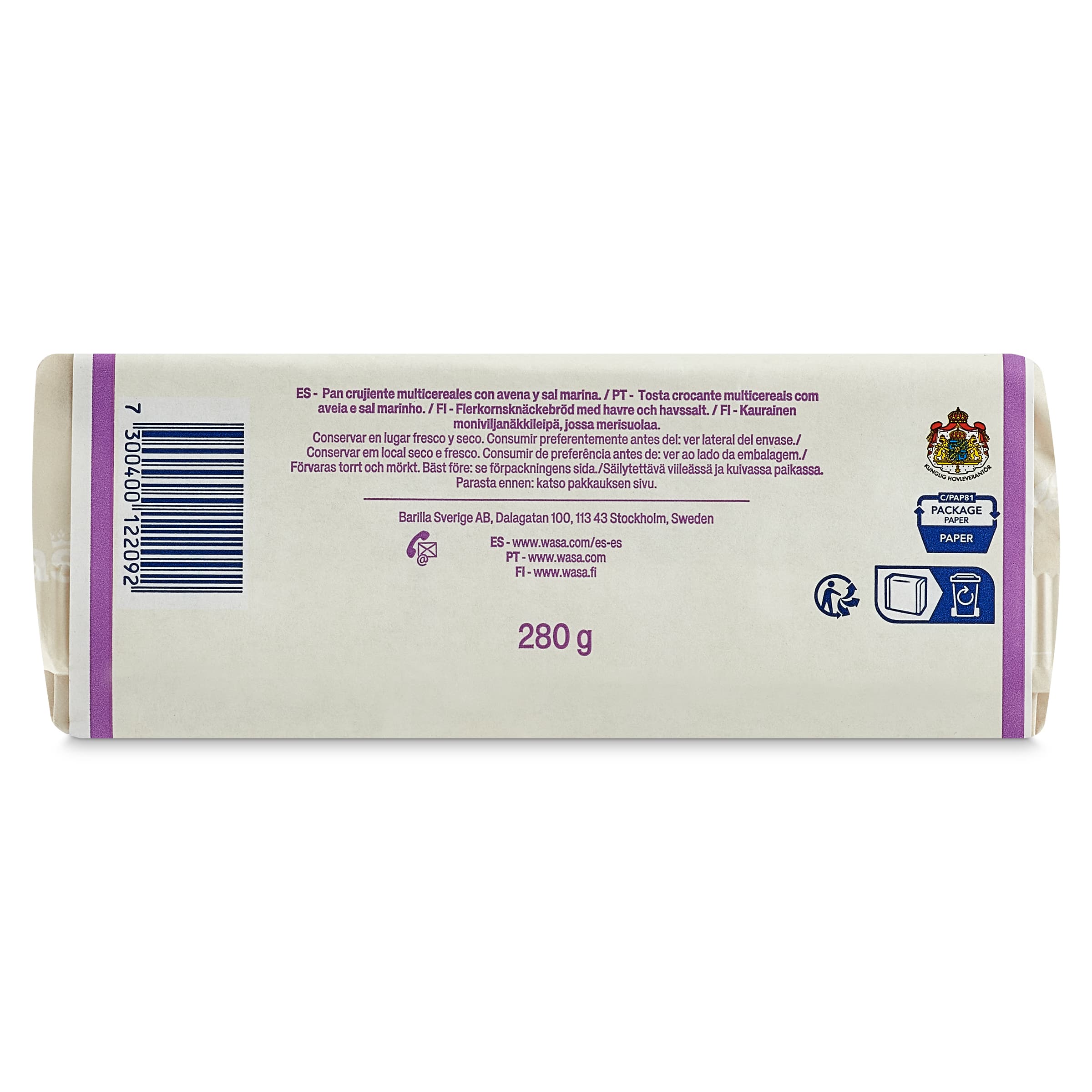 Pan de avena vitalité Wasa 280 g