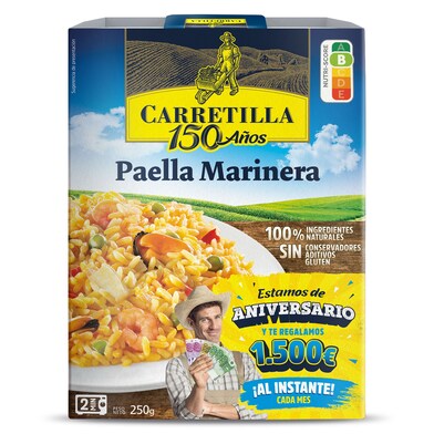 Paella marinera para microondas Carretilla bandeja 250 g-0