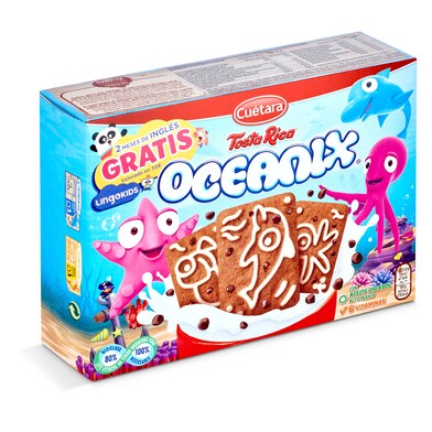 Galletas con pepitas de chocolate oceanix Cuétara Tostarica caja 480 g-0