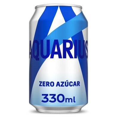 Bebida refrescante de limón zero azúcar Aquarius lata 330 ml-0